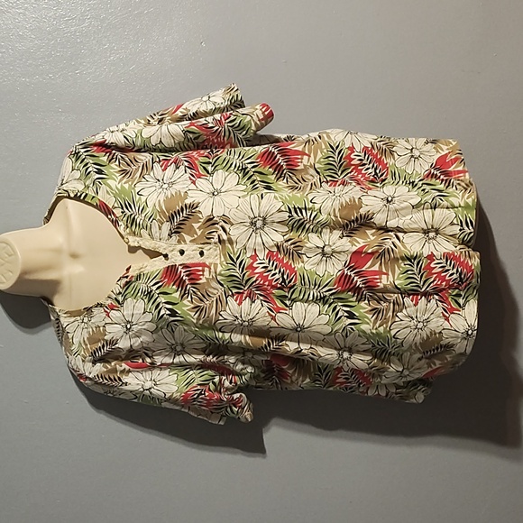 White stag vintage woman multi color floral print blouse size 2XL 18 w/20w - Picture 1 of 17